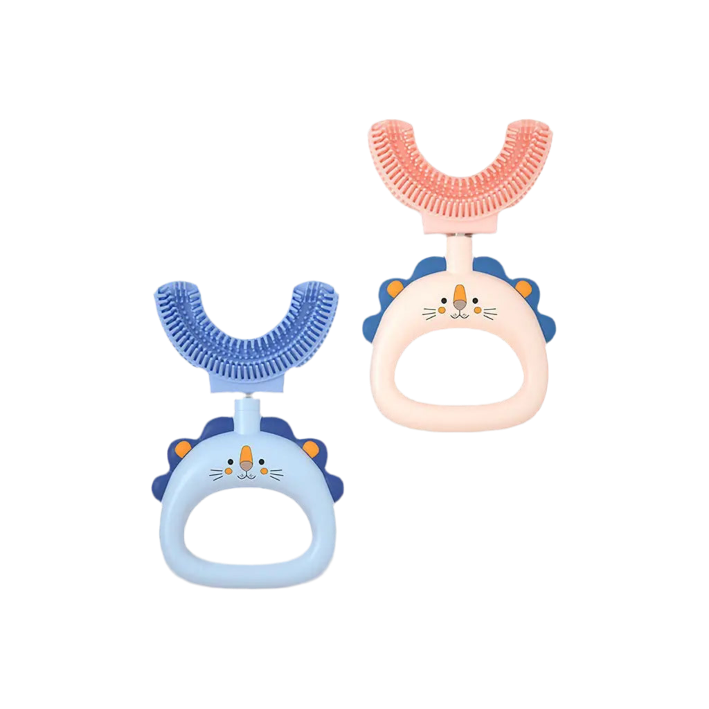 SKINFINITY U-Shaped Little Lion Silicone Toothbrush for Kids