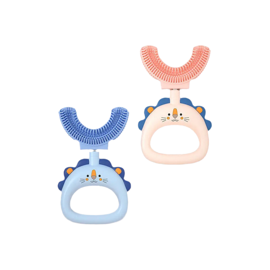 SKINFINITY U-Shaped Little Lion Silicone Toothbrush for Kids