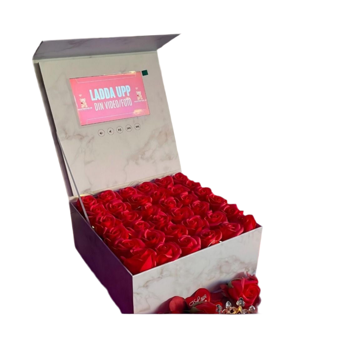 SKINFINITY LCD Screen Video Gift Box Rose Flower Box