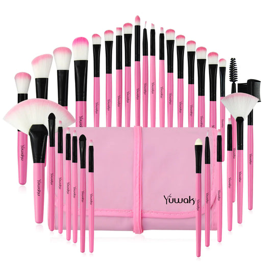 SKINFINITY 32-Piece Makeup Brush Set for Beauty and Cosmetics